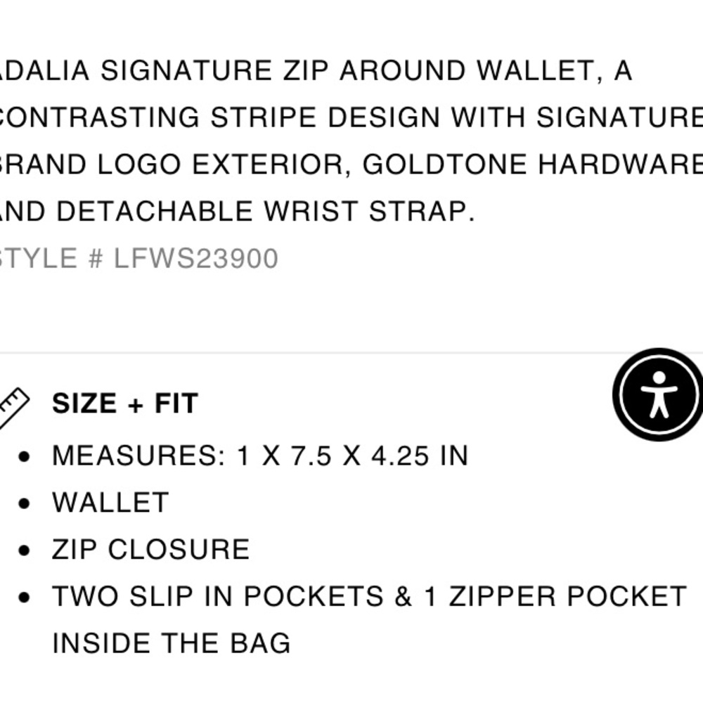 London Fog Adalia Signature Zip Around Wallet - Picture 4 of 4
